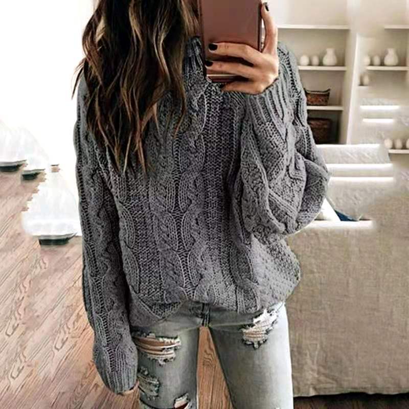 Painted Gold Cable Knit Sweater