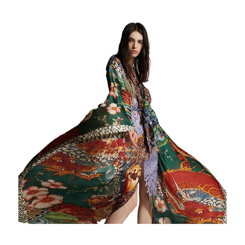 Catch My Flow Floral Bell Sleeve Duster