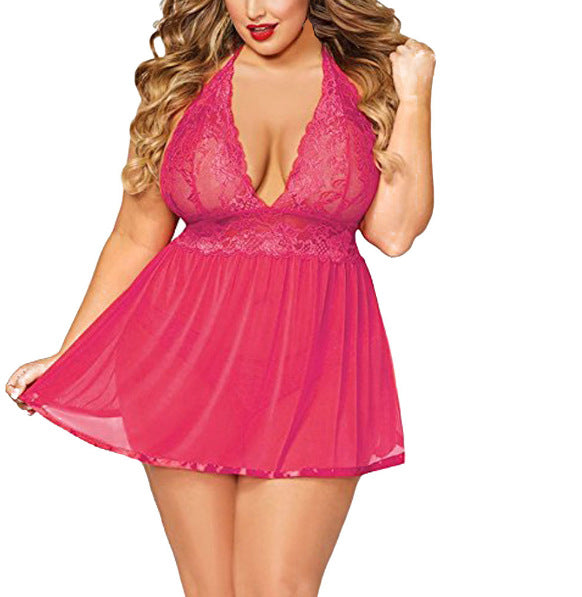 Rosy Ruffles Heart Cut out Bust Babydoll with G-string