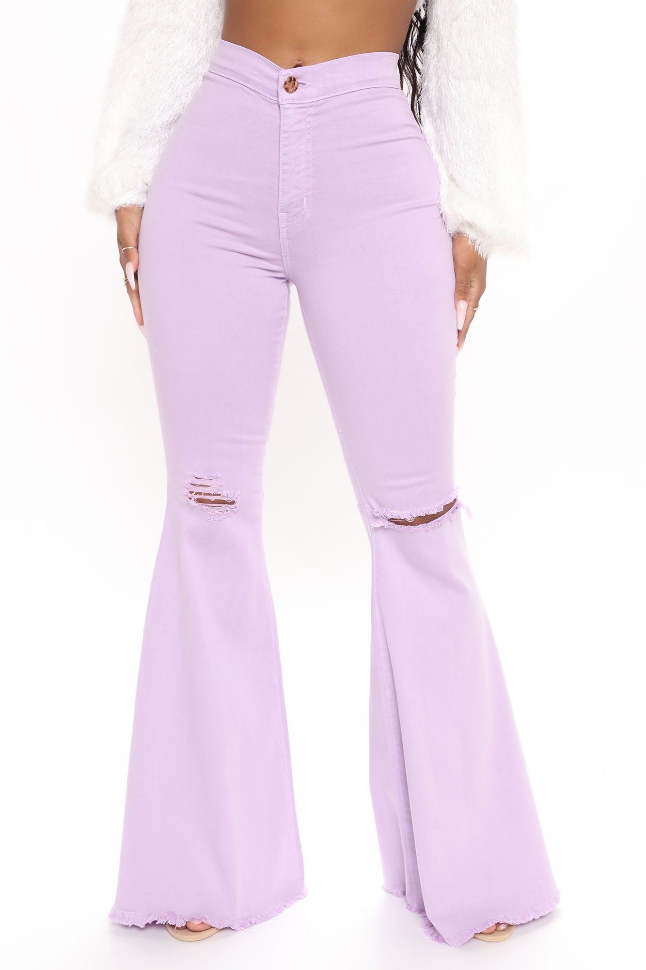 Mystery Solved Extreme Bell Bottom Jeans - Lavender – VP Clothes