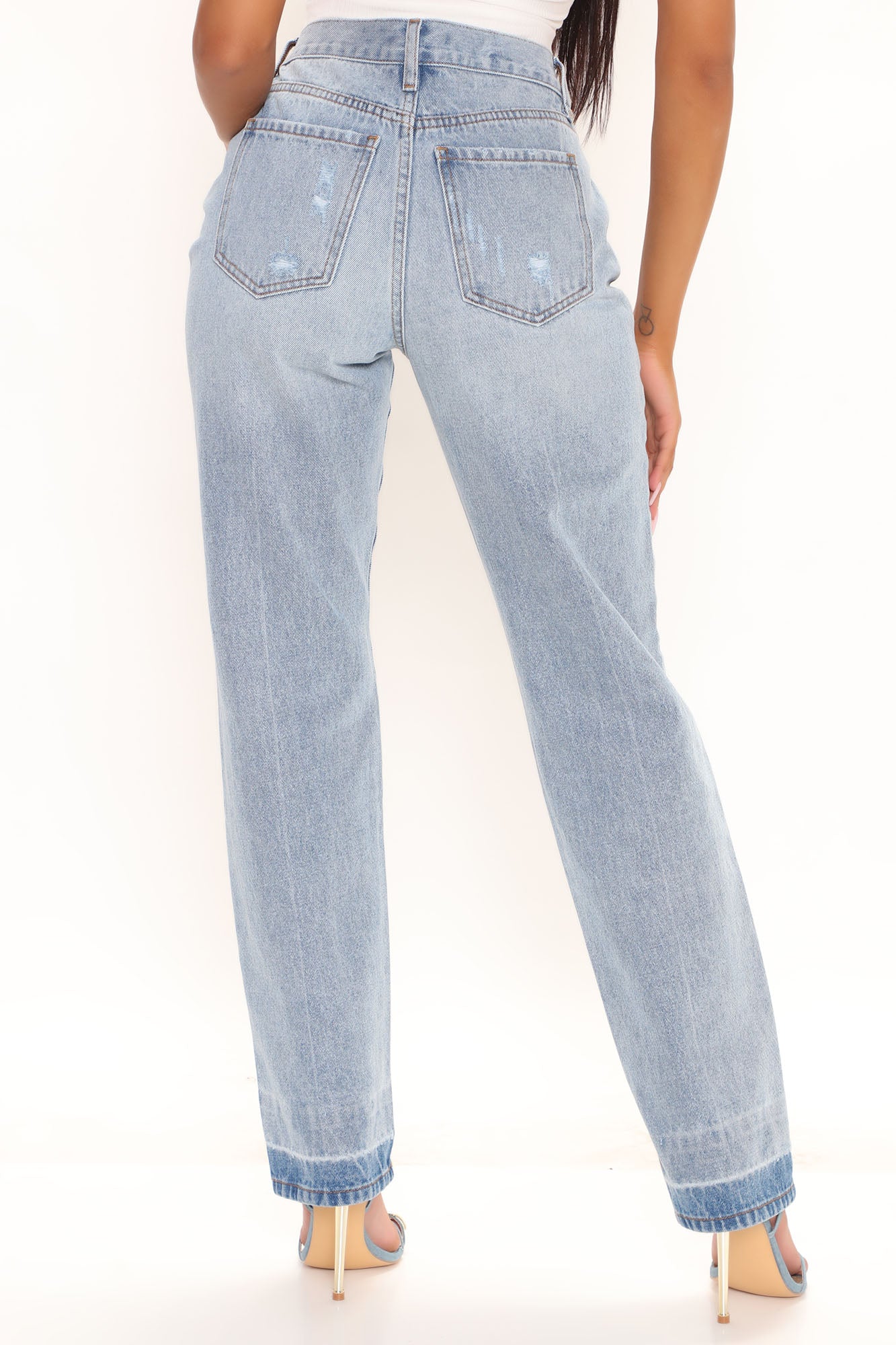 Like What You See Straight Leg Jeans - Light Blue Wash