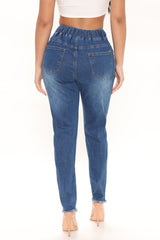 Let's Get Moving Skinny Jeans - Medium Blue Wash