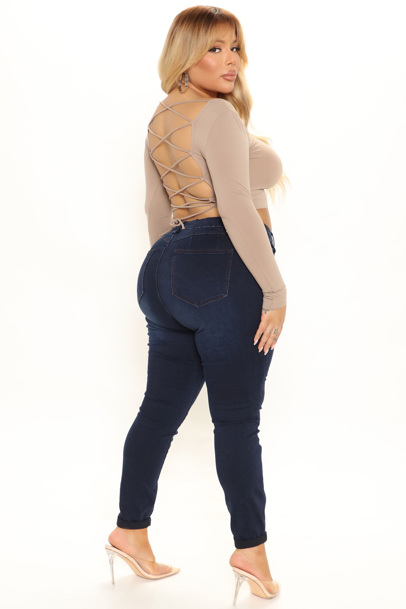 Check Out That Booty Lifting Skinny Jeans - Dark Wash