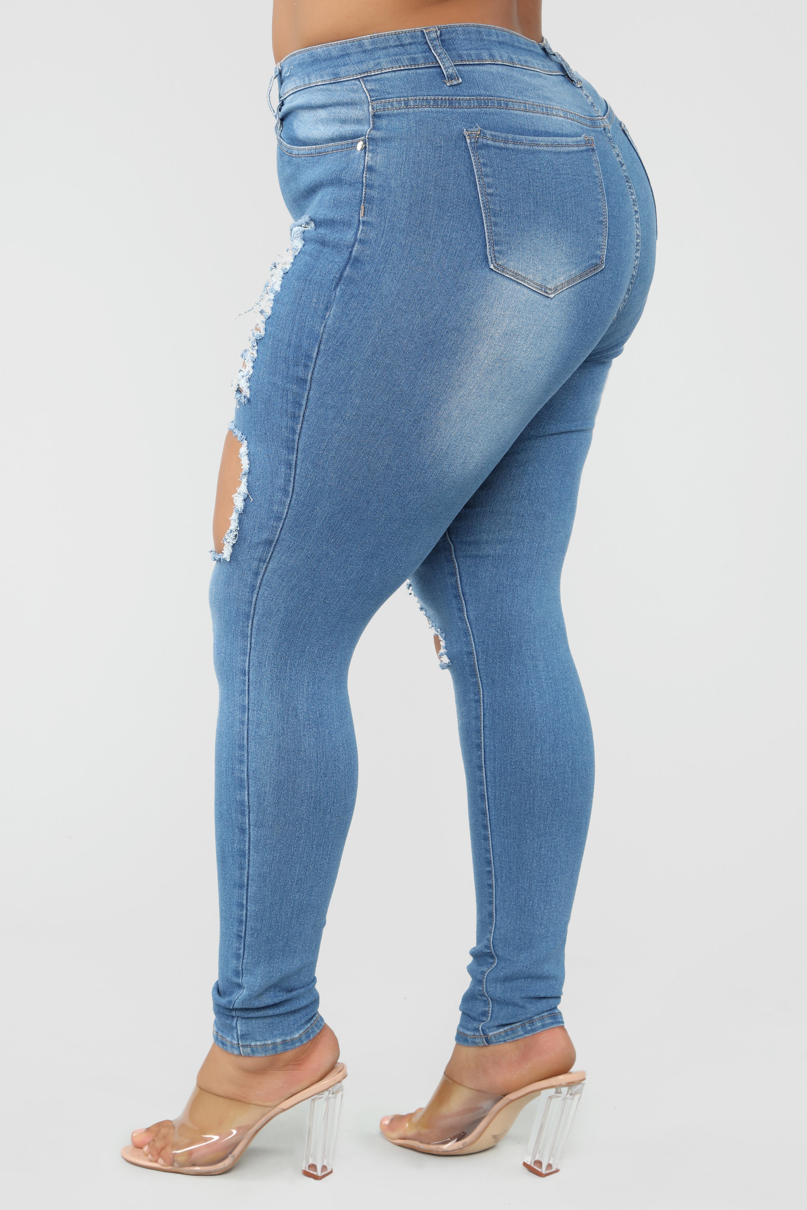 Bold Statement Skinny Jeans - Medium Denim