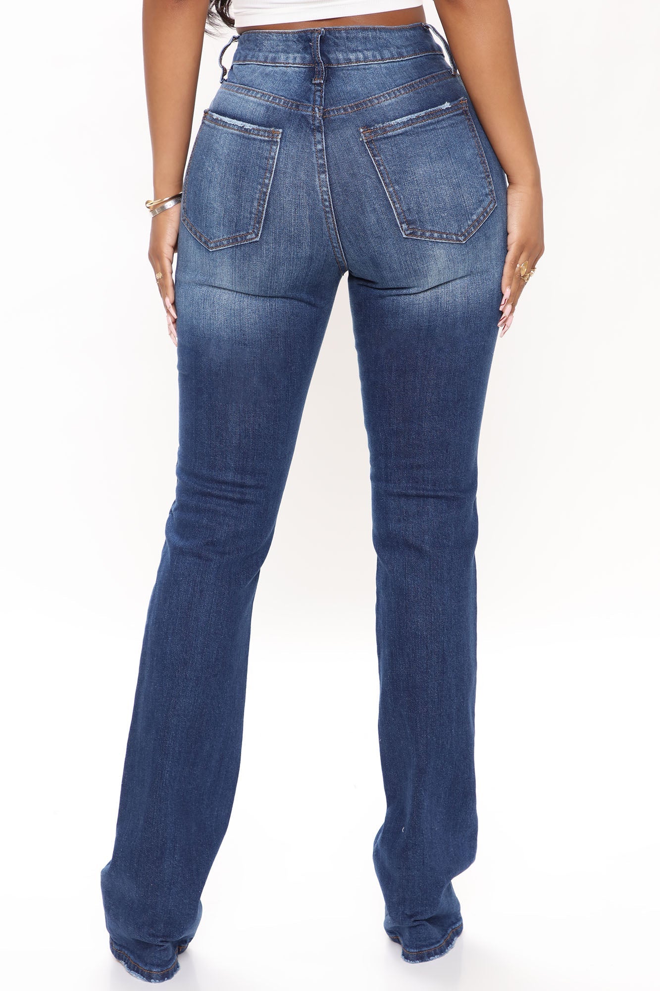 Classic High Rise Bootcut Jeans - Medium Blue Wash