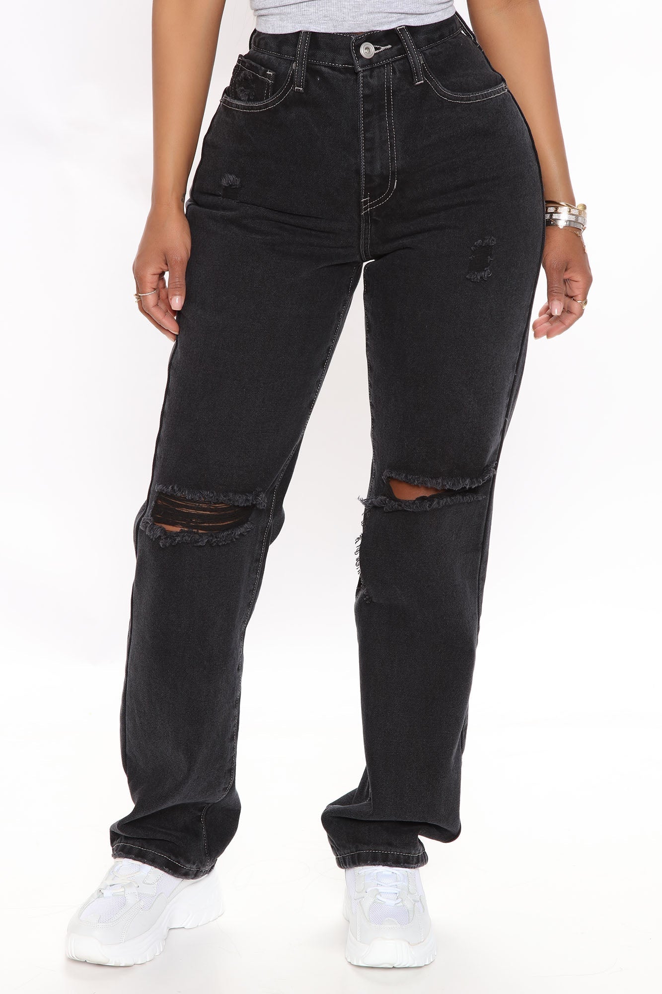 Leave It To Me Straight Leg Jeans - Black