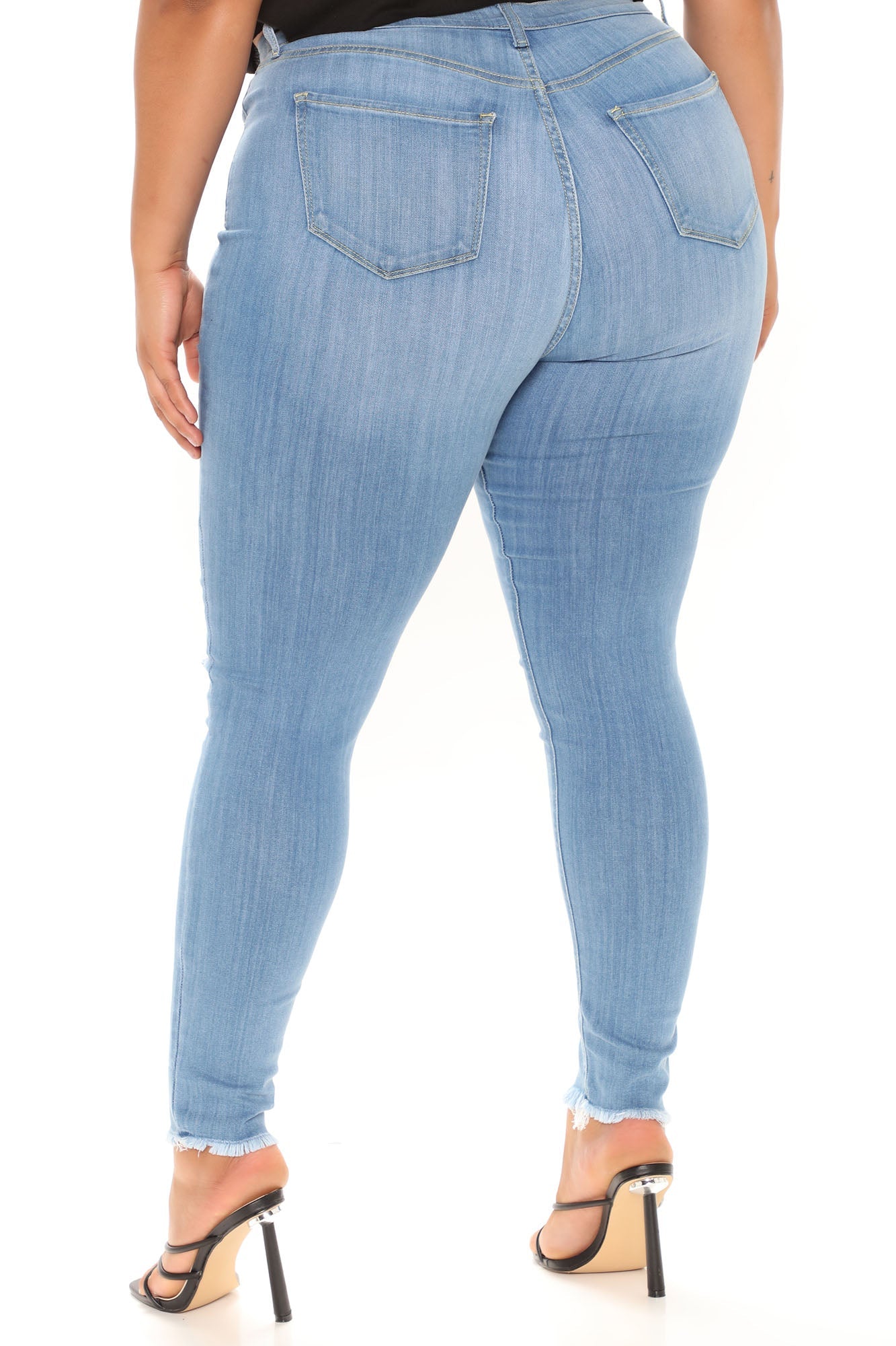 Out Of This World Luxe Stretch Skinny Jeans - Light Blue Wash