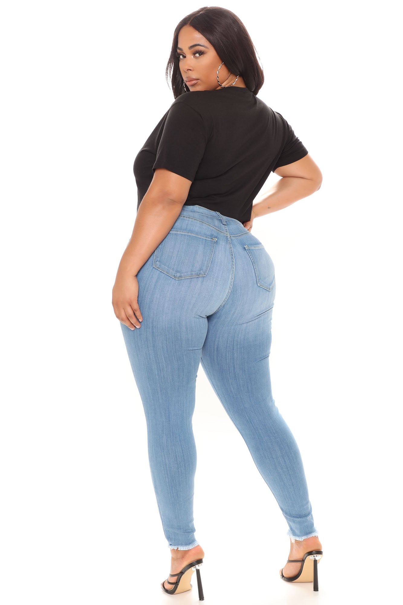Out Of This World Luxe Stretch Skinny Jeans - Light Blue Wash