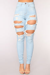 Live Let Live Skinny Jeans - Light Blue Wash