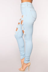 Live Let Live Skinny Jeans - Light Blue Wash