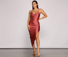 Sleek Style Sleeveless Asymmetrical Dress