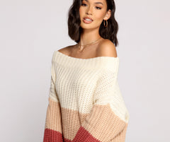 Chic Colorblock Knit Sweater
