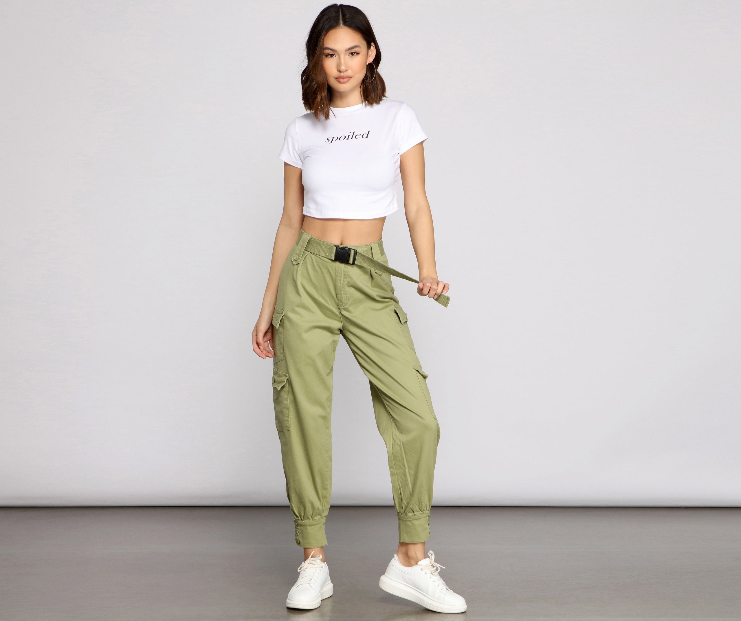 Boldly Belted Cargo Joggers