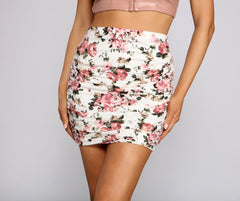 Charming And Chic Floral Mini Skirt
