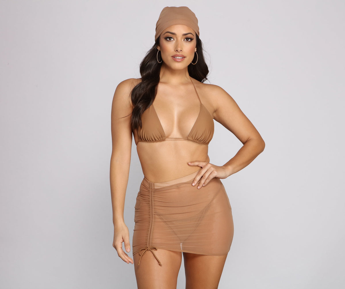 Cinched and Chic Mesh Swim Coverup