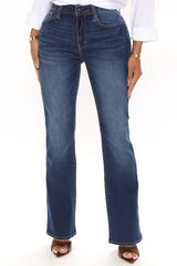 In The Groove High Rise Bootcut Jeans - Dark Wash