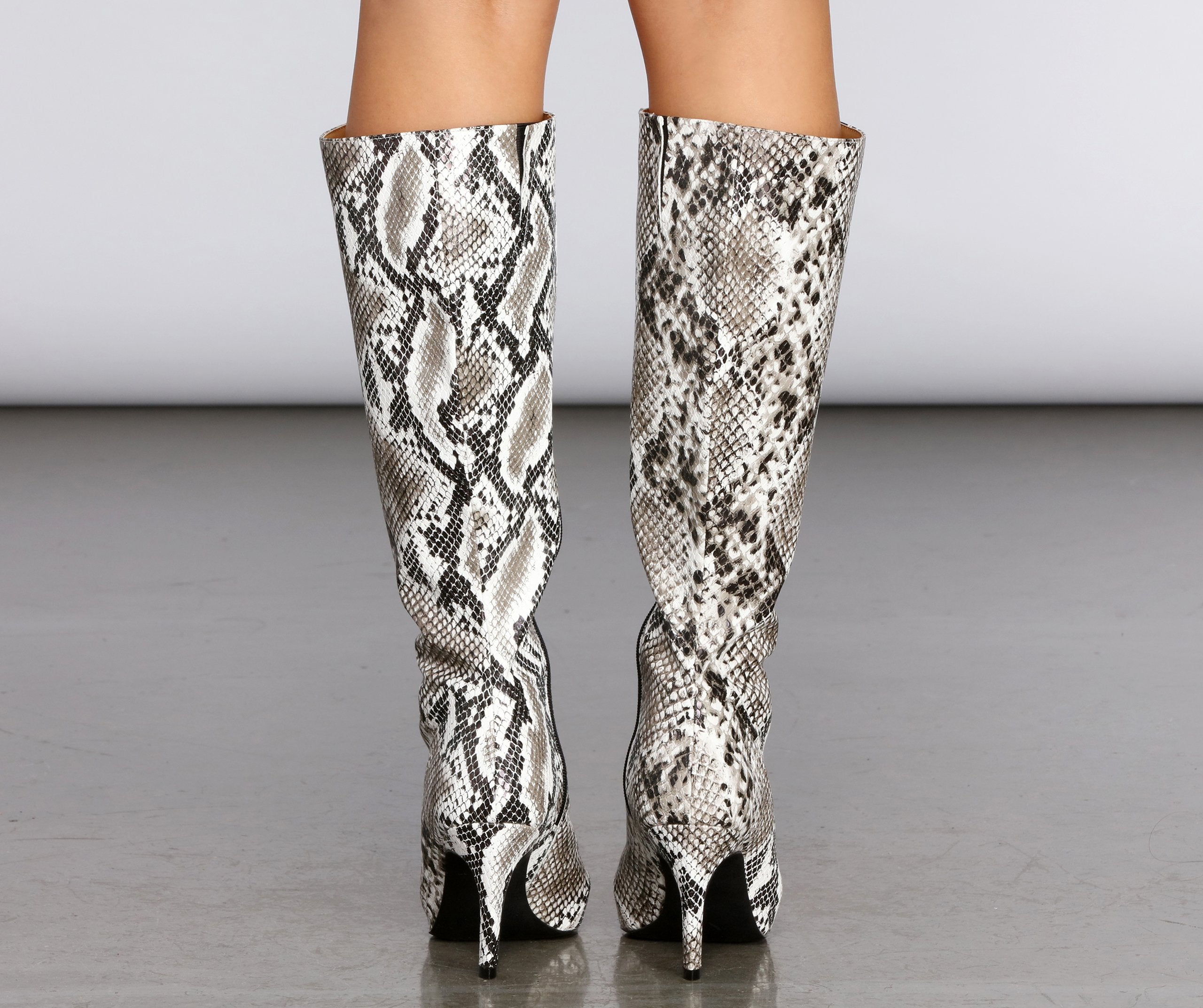 Slither In Style Stiletto Boots