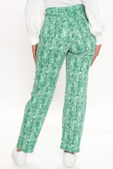 All In The Swirl Straight Leg Jeans - Kelly Green