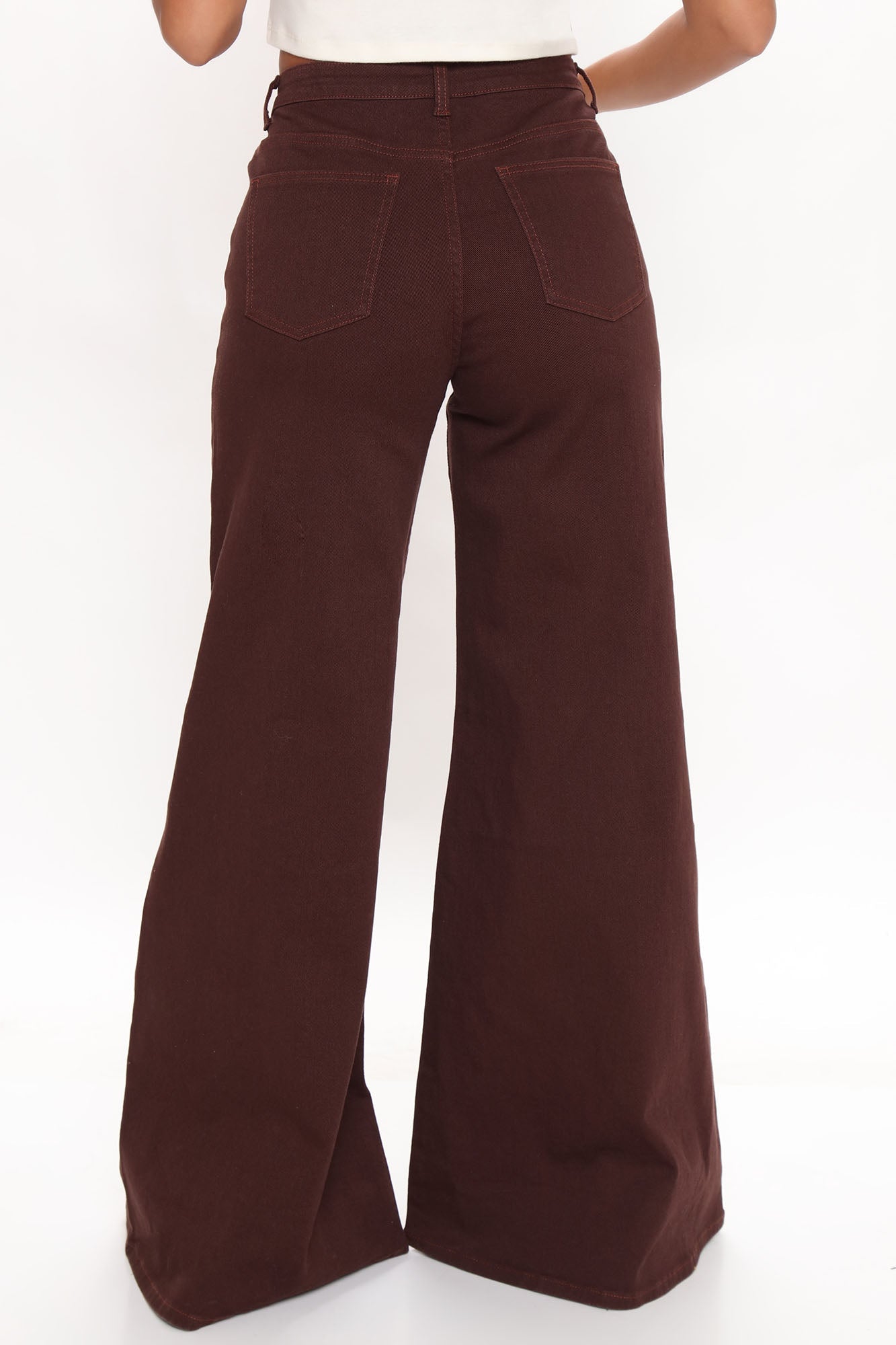 Flare For The Dramatics Wide Leg Jeans - Chocolate – VP Clothes