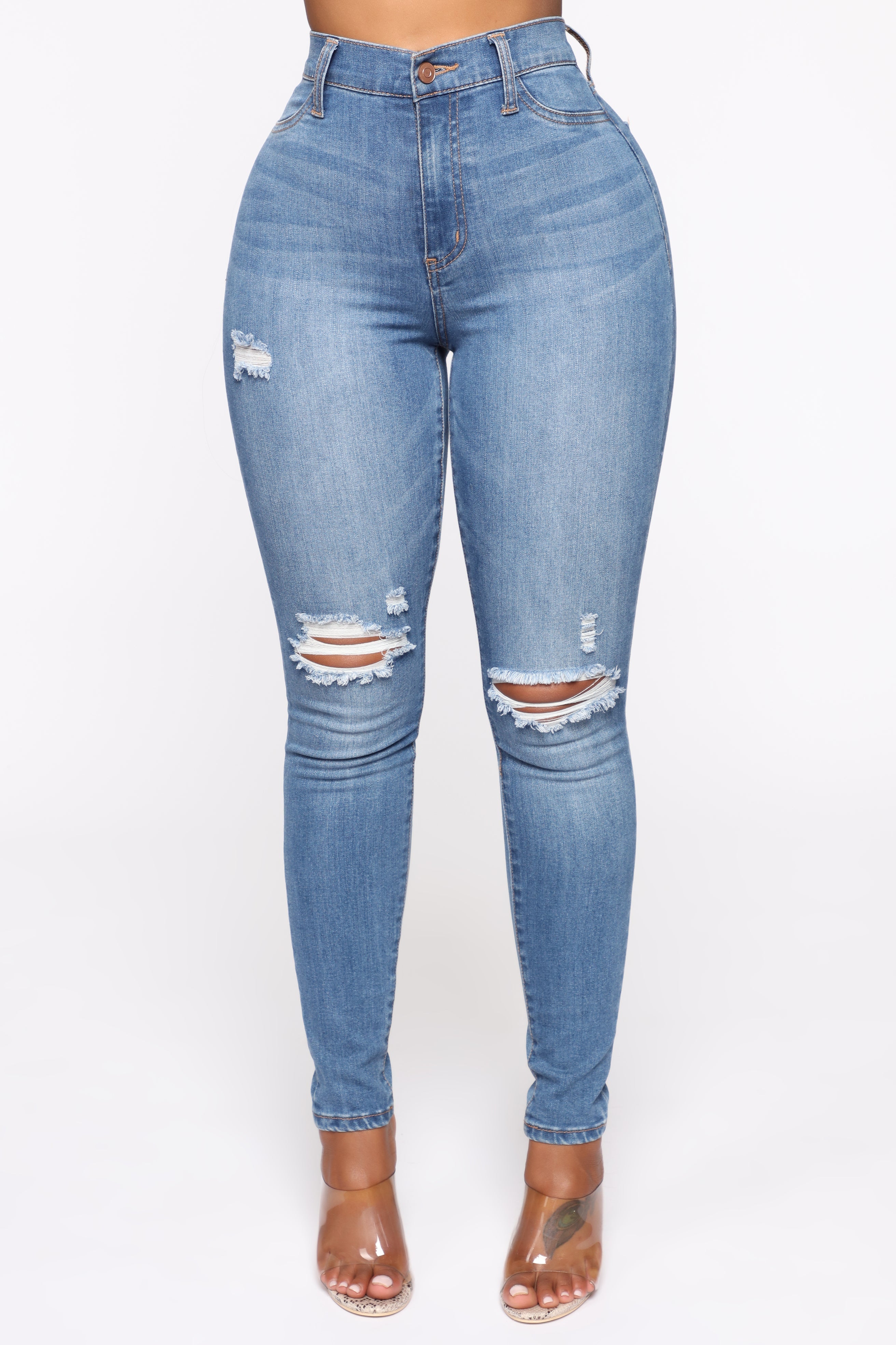 Our Favorite High Rise Skinny Jeans - Medium Blue Wash