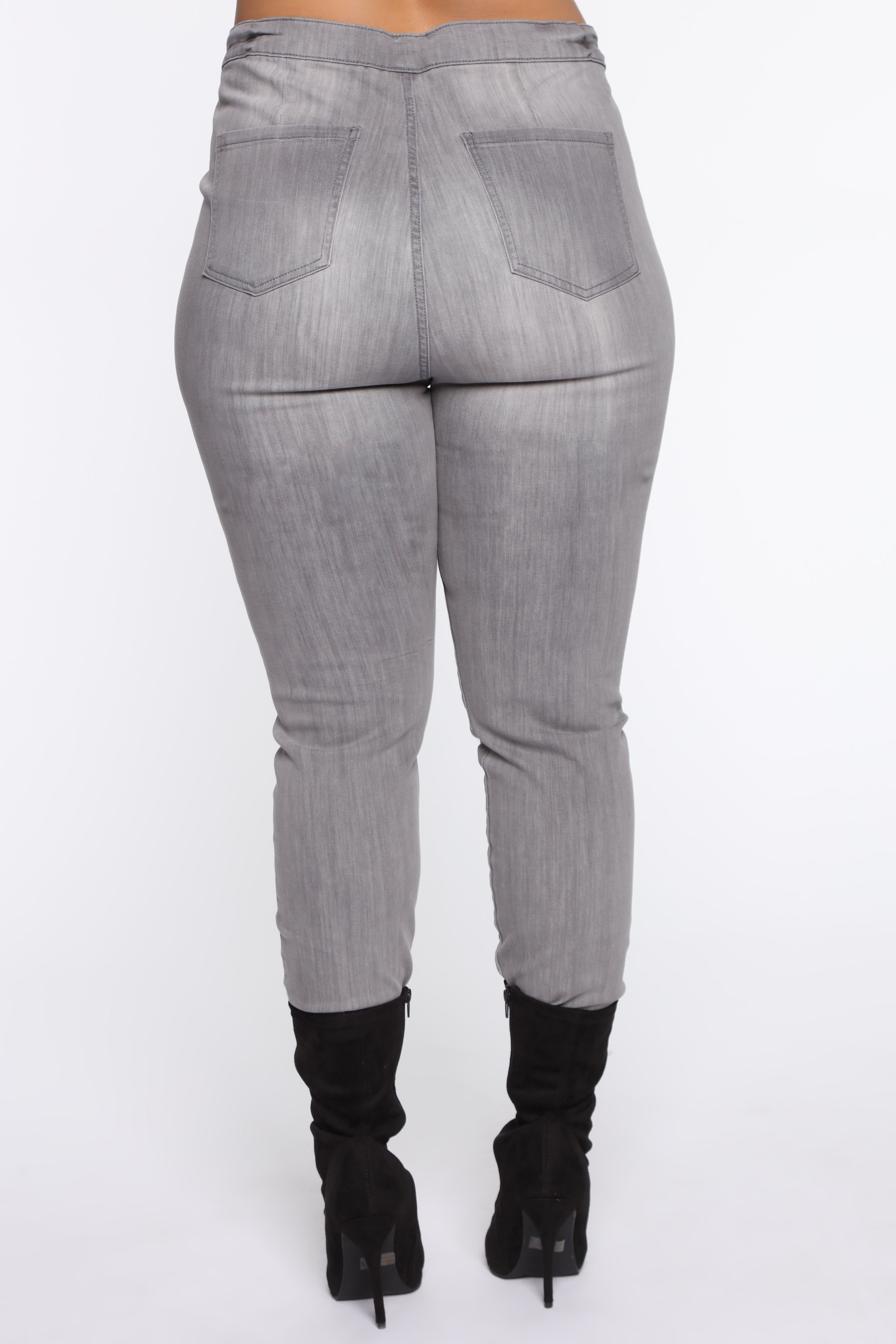 In The Night High Rise Skinny Jeans - Grey