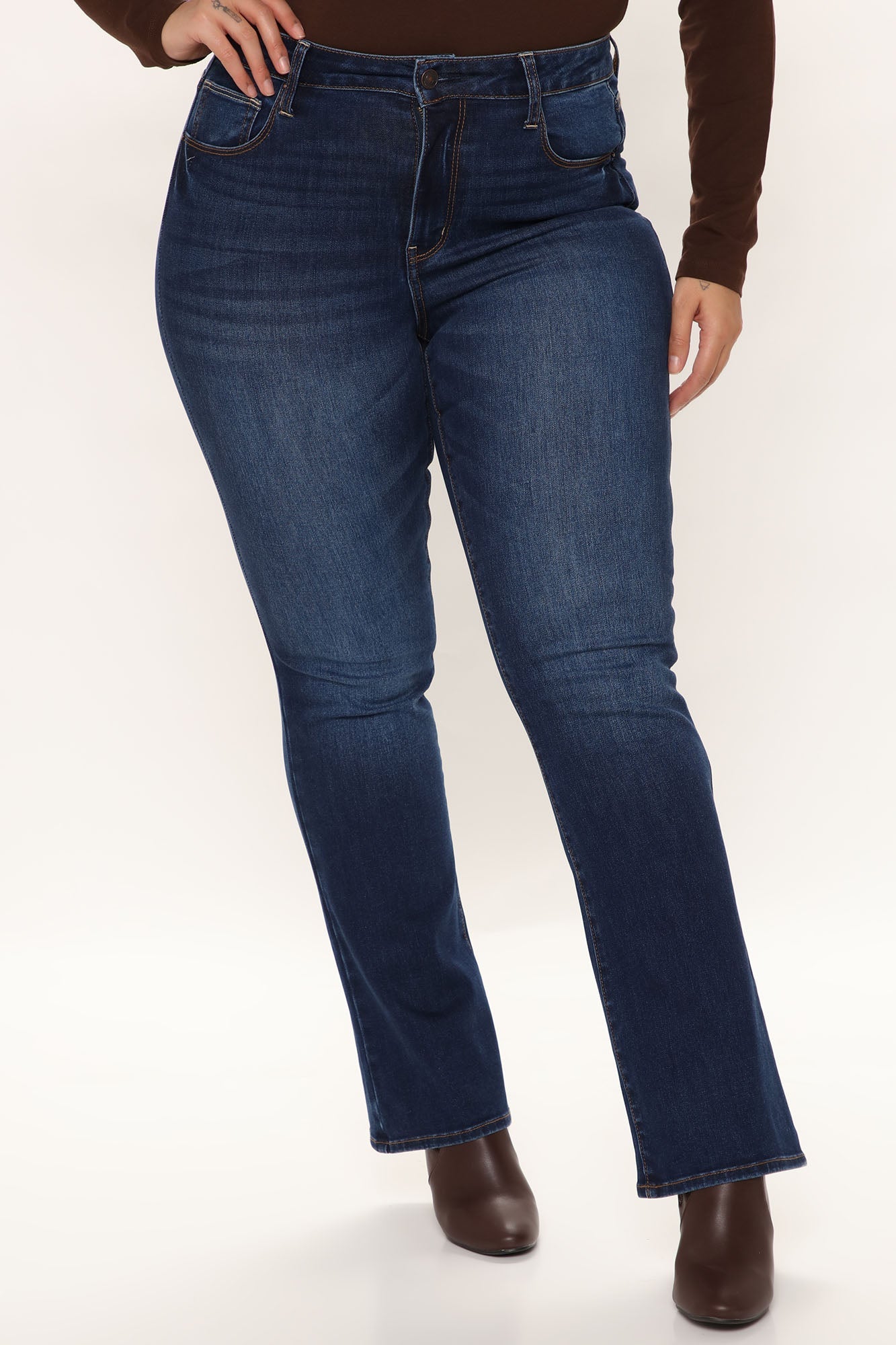 In The Groove High Rise Bootcut Jeans - Dark Wash