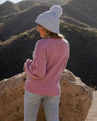 Bundle Up Ribbed Knit Sweater - Lilac
