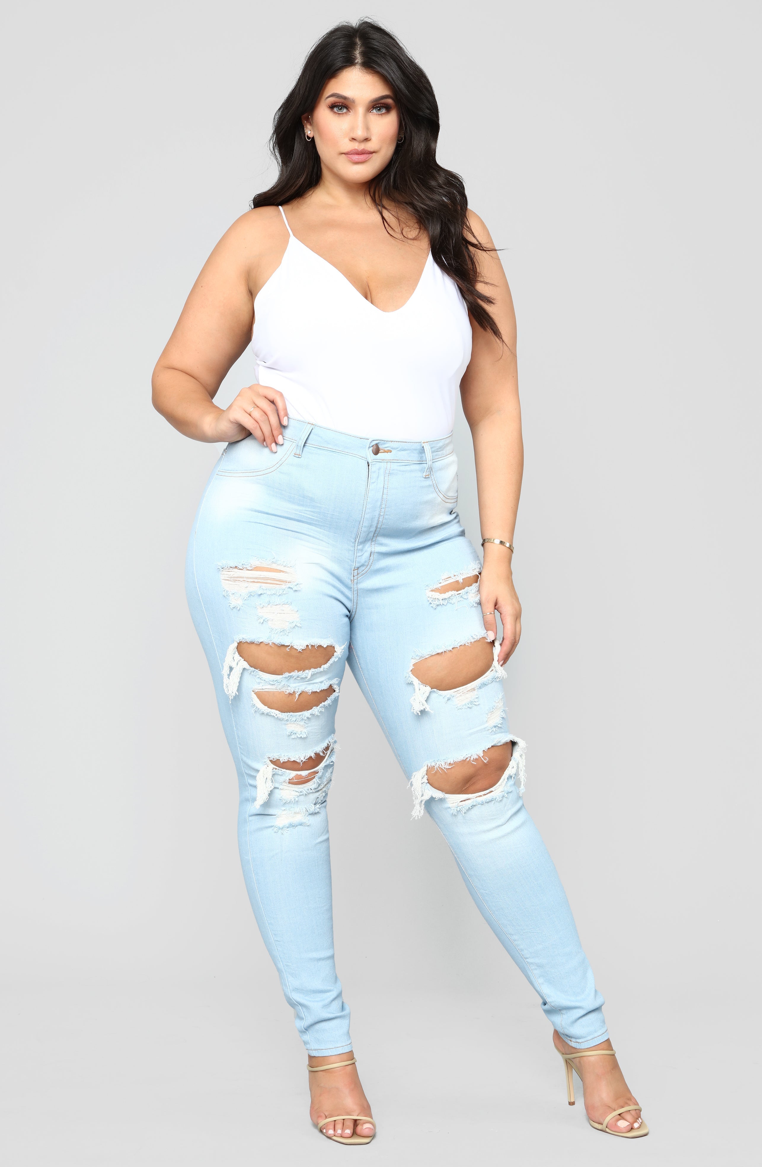 Live Let Live Skinny Jeans - Light Blue Wash