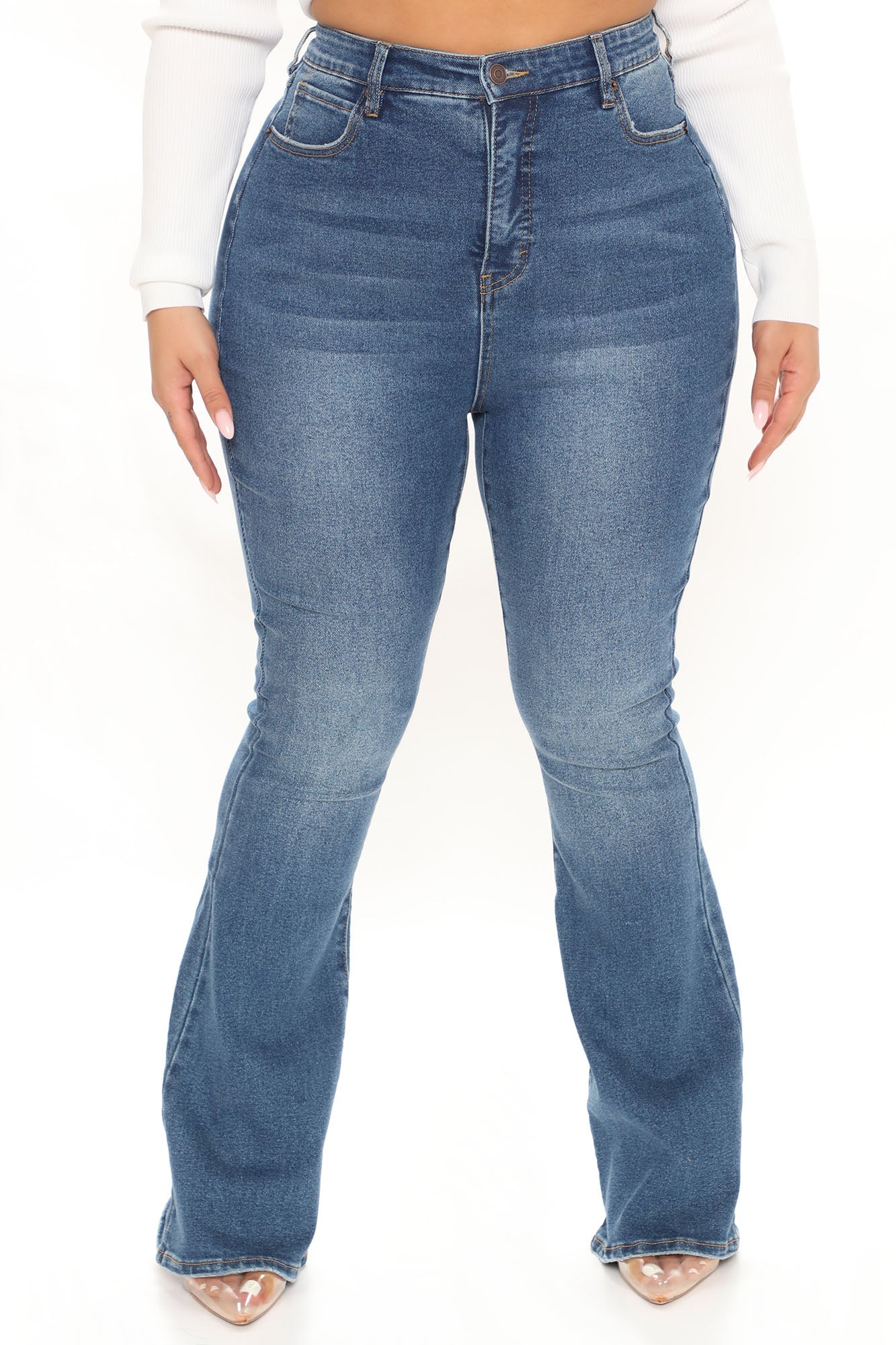 Hometown Babe Smoothing Stretch Bootcut Jeans - Medium Blue Wash