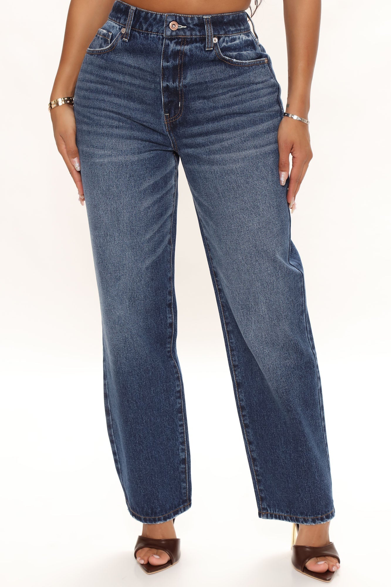 All That Slouchy Loose Straight Jeans - Dark Wash
