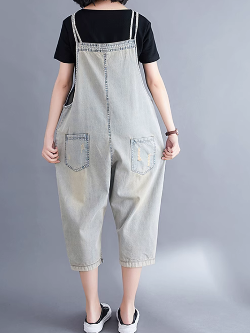 Relaxed Fit Large size  Patch Dungaree