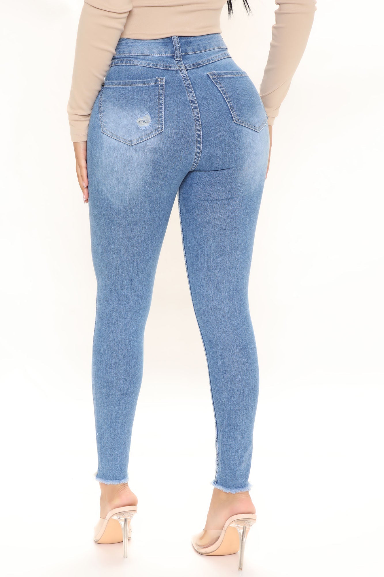 Love Story Ripped Skinny Jeans - Light Blue Wash