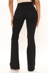 Get Around Flex Low Rise Flare Jeans - Black