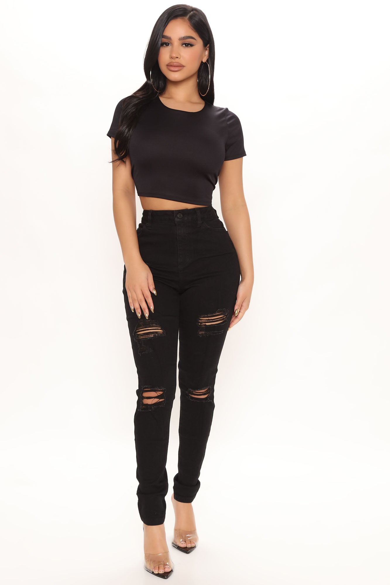 All Wound Up Skinny Jeans - Black