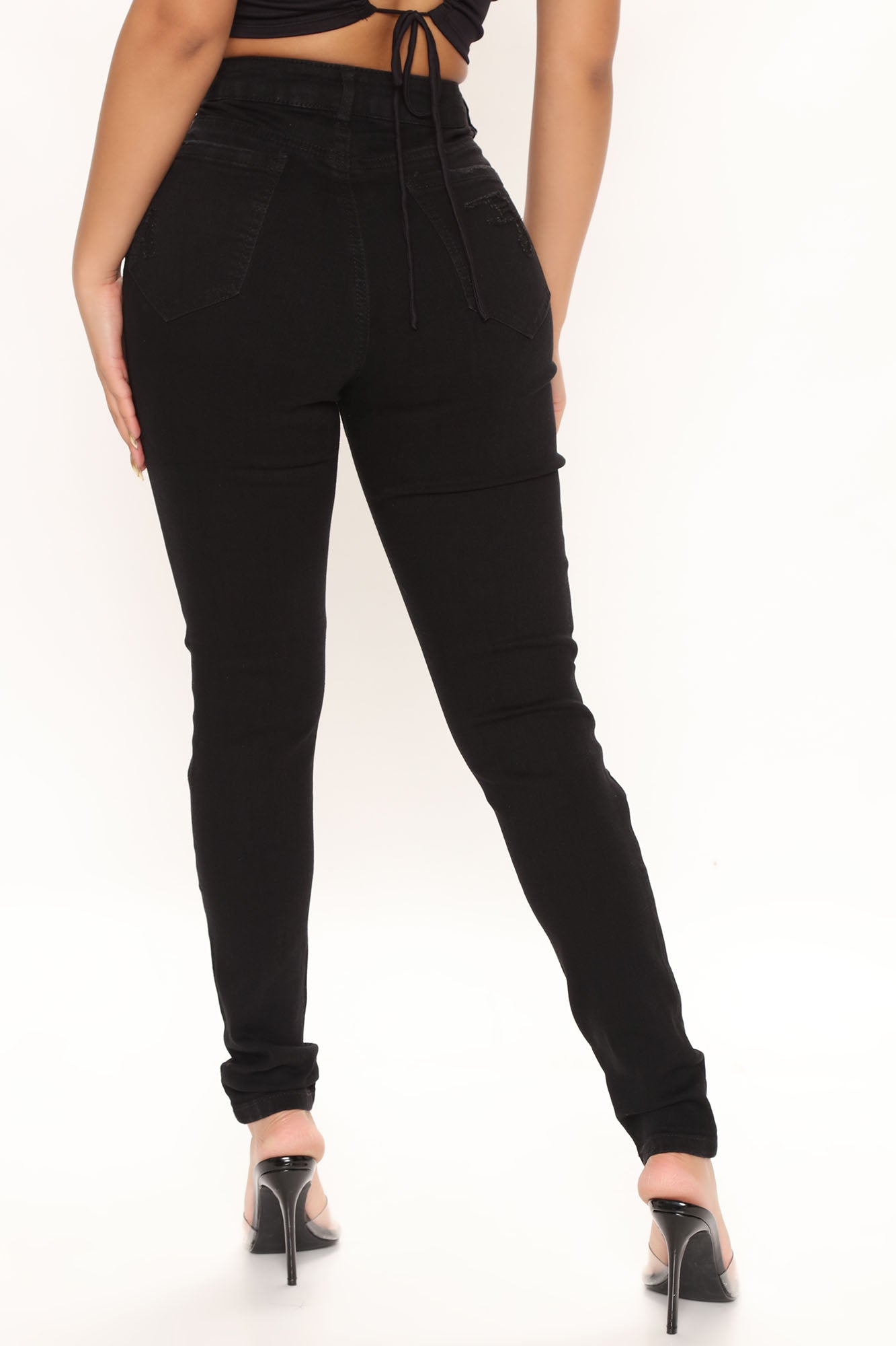All Wound Up Skinny Jeans - Black