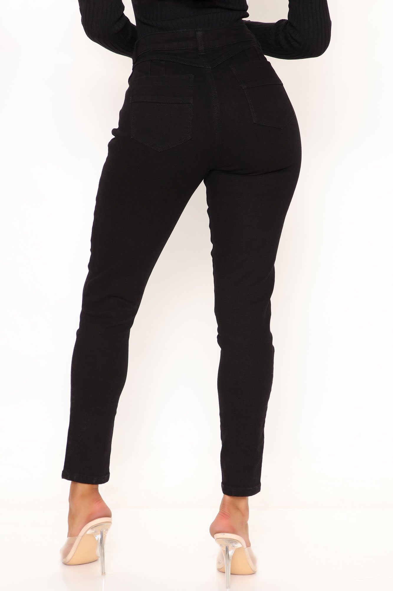 Lift Off Booty Lifting Skinny Jeans - Black