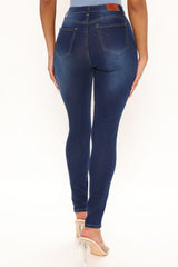 Loving Every Angle Ripped Skinny Jeans - Dark Wash
