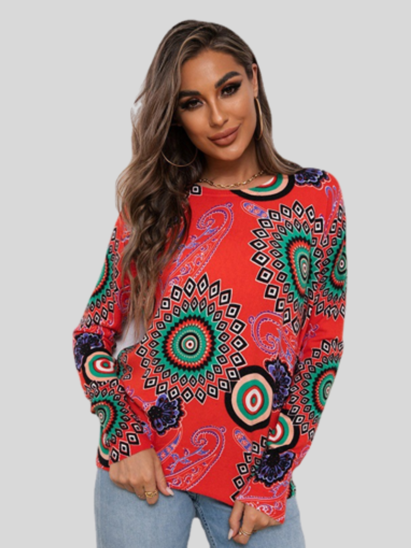 Autumn and Winter Casual Loose Long-Sleeved Round Neck Top