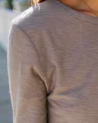 Miranda Long Sleeve Top - Light Grey