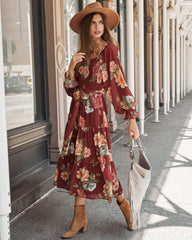 Claudette Floral Smocked Midi Dress