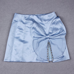 Drill Chain Mini Bow-knot Skirt