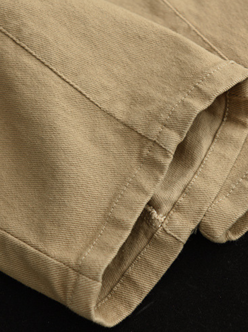 Cotton Elastic Waist Loose Solid Color Casual Harem Pants