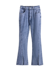 high waist jeans casual loose extra large size bottom pants