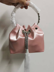 Satin Fringe Fashion Bucket Bag