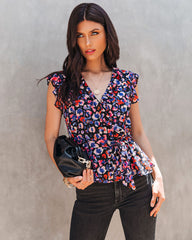 Cady Floral Ruffle Blouse