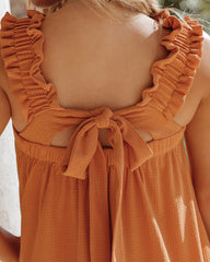 Caria Pocketed Babydoll Dress - Clay
