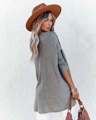 Close To You Pocketed Sweater - Heather Grey