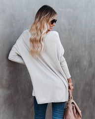 Close To You Pocketed Sweater - Warm Grey