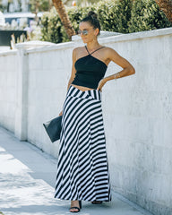 Brina Striped Knit Maxi Skirt