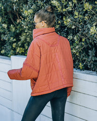 Cassian Pocketed Quilted Puffer Jacket - Ginger